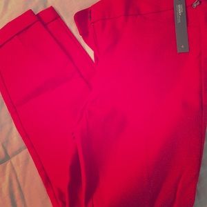 Red loft pixie skinny dress pants